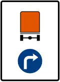 Route for vehicles carrying dangerous goods (right)
