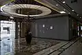 The mall lobby