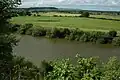 View from above Wainlode Cliff overlooking Hasfield Ham