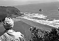 Paratahi Island in 1942, before it became a tied island
