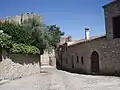 View of the wall and street from the San Andres Gate