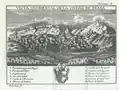Plan of western view of Fraga circa 1779 by Bernardo Espinalt y García