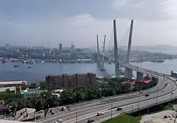 Bridge over the Golden Horn spanning the Zolotoy Rog.