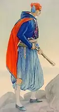Traditional vraka (breeches) in the dress of the Aegean islands