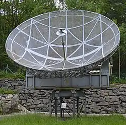 Würzburg-Riese radar built by Germany in WW2 had a 7.4 meter (24 foot) dish.
