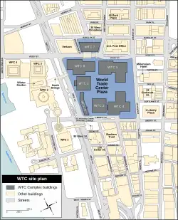 WTC Building Arrangement and Site Plan.
