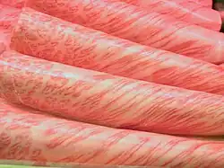 Wagyu beef marbling