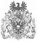 Greater coat of arms of the Free and Hanseatic City of Lübeck during the German Empire