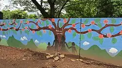 War memorial mural in Nuevo Gualcho