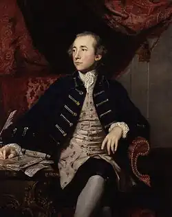 Sir Joshua Reynolds's portrait of Warren Hastings; 1766–1768.[114]