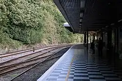 Looking east