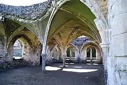 Image 23Remains of the undercroft of the lay brothers' refectory at Waverley Abbey, near Farnham, main town of the Borough of Waverley (from Portal:Surrey/Selected pictures)