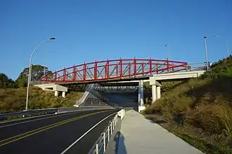 Shared pathway bridge adjacent to the Maungatapu roundabout
