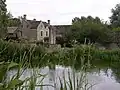 Memorial beside the pond, in 2003