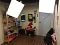 The setting of the room of taking selfies