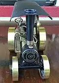 Wilesco D40 model steam traction engine - front view