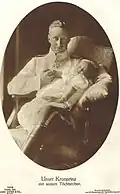 Princess Alexandrine of Prussia with her father, German Crown Prince Wilhelm