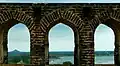 Windows with a view of Bundelkhand down below
