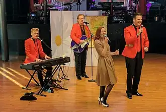 The band onstage