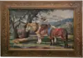 Work Horses Resting, oil painting on board (private collection)