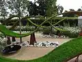 World Vision Garden had curved lawns floating in the air