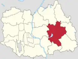 Location of Yang Town within Shunyi District