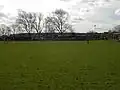 Changing rooms, tea bar and ground paybox entrance.