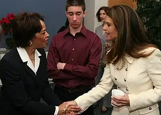 Maria Shriver (at right) in 2008