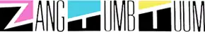 Stylised logo of ZTT Records. All in upper-case capital letters; the 'Z' is enclosed within a pink and black square, followed by 'ANG'; the 'T' is enclosed within a light-blue and black square, followed by 'UMB'; and the final 'T' is enclosed within a yellow and black square, followed by 'UUM'.