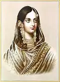A portraiture of Zeenat Mahal