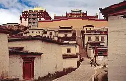 Approach path with steps to the Monastery