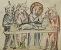 Jesus raises the dead child from the dead, so he can testify that Jesus is innocent.