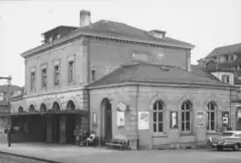 Reception building and tracks (1963)
